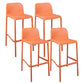 Scandinavia Style Bar-stool Square Seat PP Legs for Kitchen Bar Orange 4 Piece Set Clearhalo 'Bar Furniture' 'Bar Stools' 'bar_stools' 'furn' 'furn_bar_stools' 'furniture_bar_stools' 'Kitchen & Dining Furniture' 'kitchen&dining_furn' 'kitchen' 'kitchen_furn' Furniture' 4575604