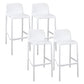 Scandinavia Style Bar-stool Square Seat PP Legs for Kitchen Bar White 4 Piece Set Clearhalo 'Bar Furniture' 'Bar Stools' 'bar_stools' 'furn' 'furn_bar_stools' 'furniture_bar_stools' 'Kitchen & Dining Furniture' 'kitchen&dining_furn' 'kitchen' 'kitchen_furn' Furniture' 4575608