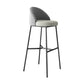 Industrial Style Bar-stool Iron Legs Bucket Leather Seat for Kitchen Bar Grey 1 Piece Counter Stool(26"H) Clearhalo 'Bar Furniture' 'Bar Stools' 'bar_stools' 'furn' 'furn_bar_stools' 'furniture_bar_stools' 'Kitchen & Dining Furniture' 'kitchen&dining_furn' 'kitchen' 'kitchen_furn' Furniture' 4575621