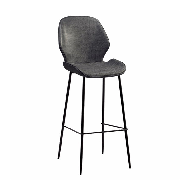 Industrial Style Bar-stool Iron Legs Bucket Leather Seat for Kitchen Bar Clearhalo 'Bar Furniture' 'Bar Stools' 'bar_stools' 'furn' 'furn_bar_stools' 'furniture_bar_stools' 'Kitchen & Dining Furniture' 'kitchen&dining_furn' 'kitchen' 'kitchen_furn' Furniture' 4575622