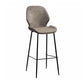 Industrial Style Bar-stool Iron Legs Bucket Leather Seat for Kitchen Bar Light Gray 1 Piece Bar Stool(30"H) Clearhalo 'Bar Furniture' 'Bar Stools' 'bar_stools' 'furn' 'furn_bar_stools' 'furniture_bar_stools' 'Kitchen & Dining Furniture' 'kitchen&dining_furn' 'kitchen' 'kitchen_furn' Furniture' 4575625