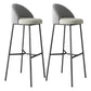 Industrial Style Bar-stool Iron Legs Bucket Leather Seat for Kitchen Bar Grey 2 Piece Set Bar Stool(30"H) Clearhalo 'Bar Furniture' 'Bar Stools' 'bar_stools' 'furn' 'furn_bar_stools' 'furniture_bar_stools' 'Kitchen & Dining Furniture' 'kitchen&dining_furn' 'kitchen' 'kitchen_furn' Furniture' 4575641
