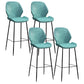 Industrial Style Bar-stool Iron Legs Bucket Leather Seat for Kitchen Bar Blue 4 Piece Set Bar Stool(30"H) Clearhalo 'Bar Furniture' 'Bar Stools' 'bar_stools' 'furn' 'furn_bar_stools' 'furniture_bar_stools' 'Kitchen & Dining Furniture' 'kitchen&dining_furn' 'kitchen' 'kitchen_furn' Furniture' 4575649