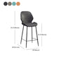 Industrial Style Bar-stool Iron Legs Bucket Leather Seat for Kitchen Bar Clearhalo 'Bar Furniture' 'Bar Stools' 'bar_stools' 'furn' 'furn_bar_stools' 'furniture_bar_stools' 'Kitchen & Dining Furniture' 'kitchen&dining_furn' 'kitchen' 'kitchen_furn' Furniture' 4575653
