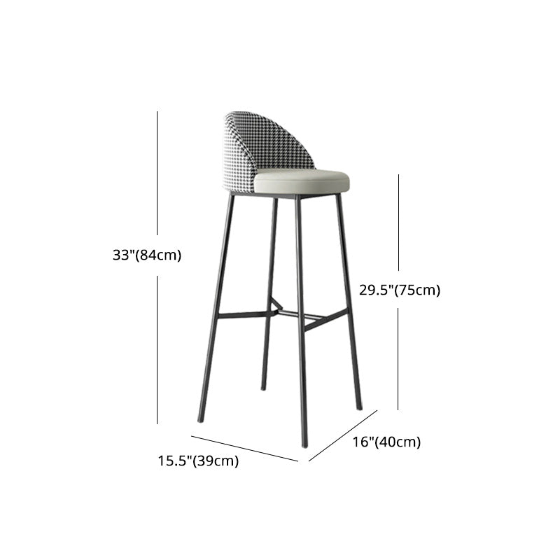Industrial Style Bar-stool Iron Legs Bucket Leather Seat for Kitchen Bar Clearhalo 'Bar Furniture' 'Bar Stools' 'bar_stools' 'furn' 'furn_bar_stools' 'furniture_bar_stools' 'Kitchen & Dining Furniture' 'kitchen&dining_furn' 'kitchen' 'kitchen_furn' Furniture' 4575654