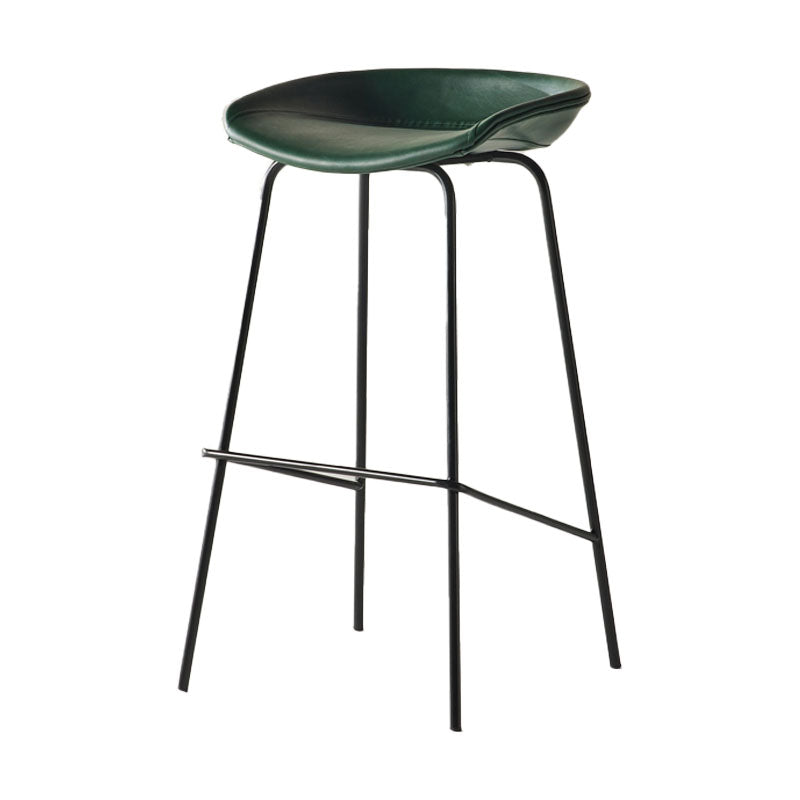 Industrial Style Bar Stool Iron Legs Bucket Seat for Restaurant Bar Green 1 Piece Clearhalo 'Bar Furniture' 'Bar Stools' 'bar_stools' 'furn' 'furn_bar_stools' 'furniture_bar_stools' 'Kitchen & Dining Furniture' 'kitchen&dining_furn' 'kitchen' 'kitchen_furn' Furniture' 4575662