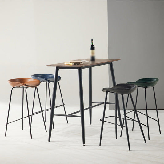 Industrial Style Bar Stool Iron Legs Bucket Seat for Restaurant Bar Clearhalo 'Bar Furniture' 'Bar Stools' 'bar_stools' 'furn' 'furn_bar_stools' 'furniture_bar_stools' 'Kitchen & Dining Furniture' 'kitchen&dining_furn' 'kitchen' 'kitchen_furn' Furniture' 4575663