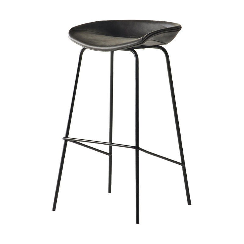 Industrial Style Bar Stool Iron Legs Bucket Seat for Restaurant Bar Cream Gray 1 Piece Clearhalo 'Bar Furniture' 'Bar Stools' 'bar_stools' 'furn' 'furn_bar_stools' 'furniture_bar_stools' 'Kitchen & Dining Furniture' 'kitchen&dining_furn' 'kitchen' 'kitchen_furn' Furniture' 4575669