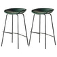 Industrial Style Bar Stool Iron Legs Bucket Seat for Restaurant Bar Green 2 Piece Set Clearhalo 'Bar Furniture' 'Bar Stools' 'bar_stools' 'furn' 'furn_bar_stools' 'furniture_bar_stools' 'Kitchen & Dining Furniture' 'kitchen&dining_furn' 'kitchen' 'kitchen_furn' Furniture' 4575679