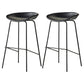 Industrial Style Bar Stool Iron Legs Bucket Seat for Restaurant Bar Textured Black 2 Piece Set Clearhalo 'Bar Furniture' 'Bar Stools' 'bar_stools' 'furn' 'furn_bar_stools' 'furniture_bar_stools' 'Kitchen & Dining Furniture' 'kitchen&dining_furn' 'kitchen' 'kitchen_furn' Furniture' 4575681