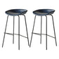 Industrial Style Bar Stool Iron Legs Bucket Seat for Restaurant Bar Blue 2 Piece Set Clearhalo 'Bar Furniture' 'Bar Stools' 'bar_stools' 'furn' 'furn_bar_stools' 'furniture_bar_stools' 'Kitchen & Dining Furniture' 'kitchen&dining_furn' 'kitchen' 'kitchen_furn' Furniture' 4575684