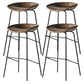 Industrial Style Bar Stool Iron Legs Bucket Seat for Restaurant Bar Brown 4 Piece Set Clearhalo 'Bar Furniture' 'Bar Stools' 'bar_stools' 'furn' 'furn_bar_stools' 'furniture_bar_stools' 'Kitchen & Dining Furniture' 'kitchen&dining_furn' 'kitchen' 'kitchen_furn' Furniture' 4575687