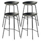 Industrial Style Bar Stool Iron Legs Bucket Seat for Restaurant Bar Grey 4 Piece Set Clearhalo 'Bar Furniture' 'Bar Stools' 'bar_stools' 'furn' 'furn_bar_stools' 'furniture_bar_stools' 'Kitchen & Dining Furniture' 'kitchen&dining_furn' 'kitchen' 'kitchen_furn' Furniture' 4575688