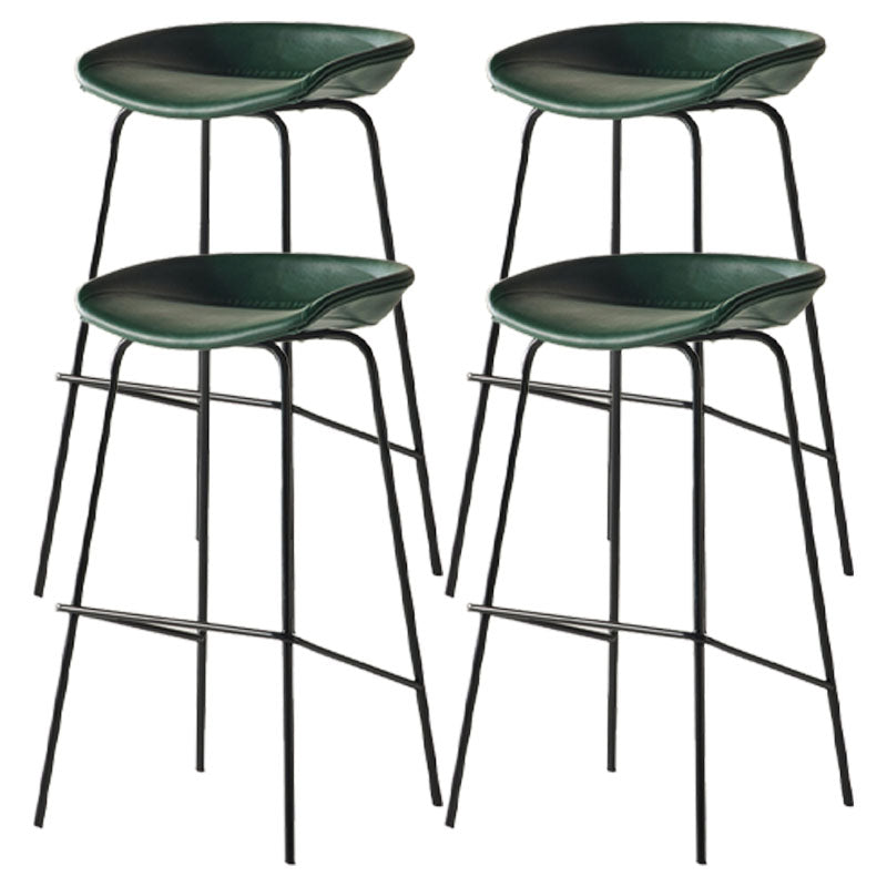 Industrial Style Bar Stool Iron Legs Bucket Seat for Restaurant Bar Green 4 Piece Set Clearhalo 'Bar Furniture' 'Bar Stools' 'bar_stools' 'furn' 'furn_bar_stools' 'furniture_bar_stools' 'Kitchen & Dining Furniture' 'kitchen&dining_furn' 'kitchen' 'kitchen_furn' Furniture' 4575690