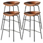 Industrial Style Bar Stool Iron Legs Bucket Seat for Restaurant Bar Orange 4 Piece Set Clearhalo 'Bar Furniture' 'Bar Stools' 'bar_stools' 'furn' 'furn_bar_stools' 'furniture_bar_stools' 'Kitchen & Dining Furniture' 'kitchen&dining_furn' 'kitchen' 'kitchen_furn' Furniture' 4575696