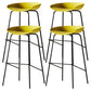 Industrial Style Bar Stool Iron Legs Bucket Seat for Restaurant Bar Yellow 4 Piece Set Clearhalo 'Bar Furniture' 'Bar Stools' 'bar_stools' 'furn' 'furn_bar_stools' 'furniture_bar_stools' 'Kitchen & Dining Furniture' 'kitchen&dining_furn' 'kitchen' 'kitchen_furn' Furniture' 4575697