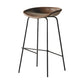 Industrial Style Bar Chair Bucket Seat Iron Legs for Restaurant Bar Brown 1 Piece Clearhalo 'Bar Furniture' 'Bar Stools' 'bar_stools' 'furn' 'furn_bar_stools' 'furniture_bar_stools' 'Kitchen & Dining Furniture' 'kitchen&dining_furn' 'kitchen' 'kitchen_furn' Furniture' 4575701