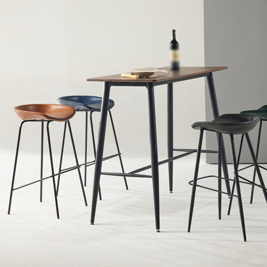 Industrial Style Bar Chair Bucket Seat Iron Legs for Restaurant Bar Clearhalo 'Bar Furniture' 'Bar Stools' 'bar_stools' 'furn' 'furn_bar_stools' 'furniture_bar_stools' 'Kitchen & Dining Furniture' 'kitchen&dining_furn' 'kitchen' 'kitchen_furn' Furniture' 4575704