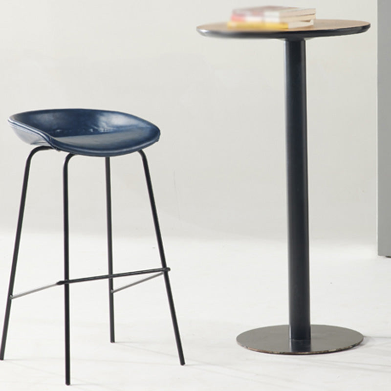 Industrial Style Bar Chair Bucket Seat Iron Legs for Restaurant Bar Clearhalo 'Bar Furniture' 'Bar Stools' 'bar_stools' 'furn' 'furn_bar_stools' 'furniture_bar_stools' 'Kitchen & Dining Furniture' 'kitchen&dining_furn' 'kitchen' 'kitchen_furn' Furniture' 4575719