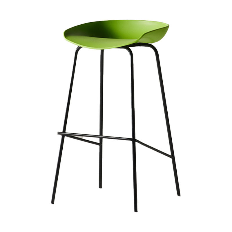 Industrial Style Bar Chair Bucket Seat Iron Legs for Restaurant Bar Pea Green 1 Piece Bar Stool(30"H) Clearhalo 'Bar Furniture' 'Bar Stools' 'bar_stools' 'furn' 'furn_bar_stools' 'furniture_bar_stools' 'Kitchen & Dining Furniture' 'kitchen&dining_furn' 'kitchen' 'kitchen_furn' Furniture' 4575722