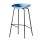 Industrial Style Bar Chair Bucket Seat Iron Legs for Restaurant Bar Lake Blue 1 Piece Bar Stool(30"H) Clearhalo 'Bar Furniture' 'Bar Stools' 'bar_stools' 'furn' 'furn_bar_stools' 'furniture_bar_stools' 'Kitchen & Dining Furniture' 'kitchen&dining_furn' 'kitchen' 'kitchen_furn' Furniture' 4575724