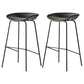 Industrial Style Bar Chair Bucket Seat Iron Legs for Restaurant Bar Smoke Gray 2 Piece Set Clearhalo 'Bar Furniture' 'Bar Stools' 'bar_stools' 'furn' 'furn_bar_stools' 'furniture_bar_stools' 'Kitchen & Dining Furniture' 'kitchen&dining_furn' 'kitchen' 'kitchen_furn' Furniture' 4575731