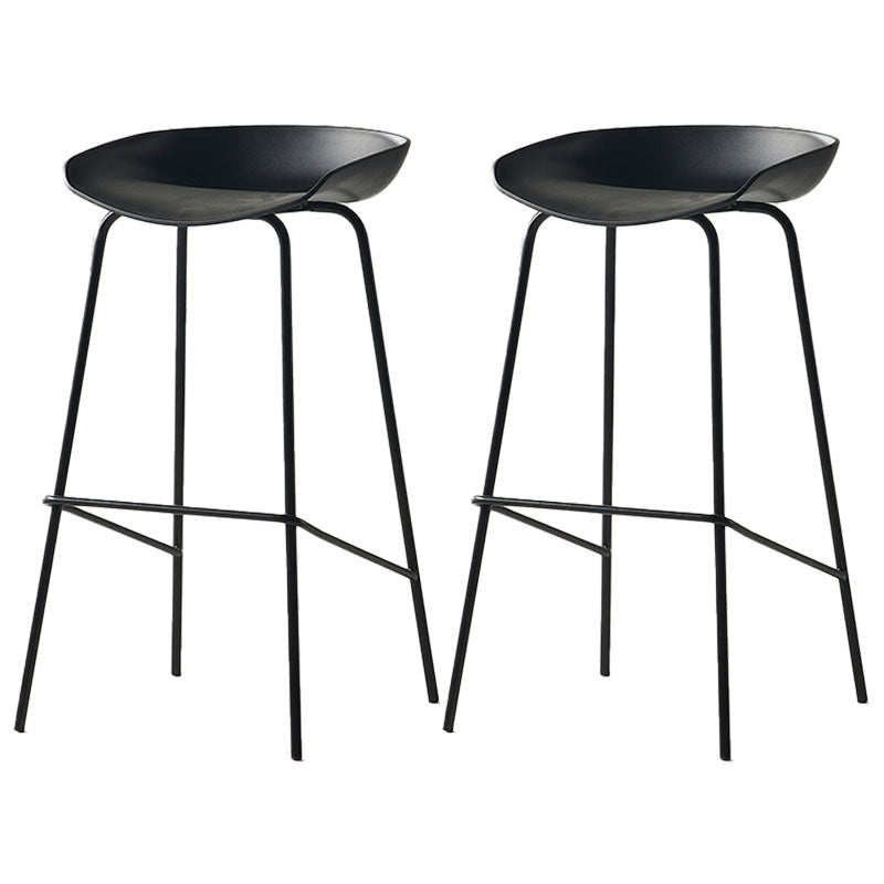 Industrial Style Bar Chair Bucket Seat Iron Legs for Restaurant Bar Black 2 Piece Set Clearhalo 'Bar Furniture' 'Bar Stools' 'bar_stools' 'furn' 'furn_bar_stools' 'furniture_bar_stools' 'Kitchen & Dining Furniture' 'kitchen&dining_furn' 'kitchen' 'kitchen_furn' Furniture' 4575732