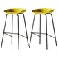 Industrial Style Bar Chair Bucket Seat Iron Legs for Restaurant Bar Yellow 2 Piece Set Bar Stool(30"H) Clearhalo 'Bar Furniture' 'Bar Stools' 'bar_stools' 'furn' 'furn_bar_stools' 'furniture_bar_stools' 'Kitchen & Dining Furniture' 'kitchen&dining_furn' 'kitchen' 'kitchen_furn' Furniture' 4575735