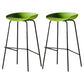 Industrial Style Bar Chair Bucket Seat Iron Legs for Restaurant Bar Pea Green 2 Piece Set Bar Stool(30"H) Clearhalo 'Bar Furniture' 'Bar Stools' 'bar_stools' 'furn' 'furn_bar_stools' 'furniture_bar_stools' 'Kitchen & Dining Furniture' 'kitchen&dining_furn' 'kitchen' 'kitchen_furn' Furniture' 4575736
