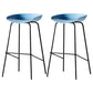 Industrial Style Bar Chair Bucket Seat Iron Legs for Restaurant Bar Lake Blue 2 Piece Set Bar Stool(30"H) Clearhalo 'Bar Furniture' 'Bar Stools' 'bar_stools' 'furn' 'furn_bar_stools' 'furniture_bar_stools' 'Kitchen & Dining Furniture' 'kitchen&dining_furn' 'kitchen' 'kitchen_furn' Furniture' 4575738