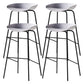 Industrial Style Bar Chair Bucket Seat Iron Legs for Restaurant Bar White 4 Piece Set Clearhalo 'Bar Furniture' 'Bar Stools' 'bar_stools' 'furn' 'furn_bar_stools' 'furniture_bar_stools' 'Kitchen & Dining Furniture' 'kitchen&dining_furn' 'kitchen' 'kitchen_furn' Furniture' 4575741