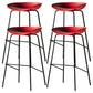 Industrial Style Bar Chair Bucket Seat Iron Legs for Restaurant Bar Red 4 Piece Set Bar Stool(30"H) Clearhalo 'Bar Furniture' 'Bar Stools' 'bar_stools' 'furn' 'furn_bar_stools' 'furniture_bar_stools' 'Kitchen & Dining Furniture' 'kitchen&dining_furn' 'kitchen' 'kitchen_furn' Furniture' 4575743
