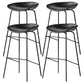 Industrial Style Bar Chair Bucket Seat Iron Legs for Restaurant Bar Matte Black 4 Piece Set Clearhalo 'Bar Furniture' 'Bar Stools' 'bar_stools' 'furn' 'furn_bar_stools' 'furniture_bar_stools' 'Kitchen & Dining Furniture' 'kitchen&dining_furn' 'kitchen' 'kitchen_furn' Furniture' 4575744