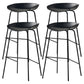 Industrial Style Bar Chair Bucket Seat Iron Legs for Restaurant Bar Black 4 Piece Set Clearhalo 'Bar Furniture' 'Bar Stools' 'bar_stools' 'furn' 'furn_bar_stools' 'furniture_bar_stools' 'Kitchen & Dining Furniture' 'kitchen&dining_furn' 'kitchen' 'kitchen_furn' Furniture' 4575746
