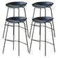 Industrial Style Bar Chair Bucket Seat Iron Legs for Restaurant Bar Blue 4 Piece Set Clearhalo 'Bar Furniture' 'Bar Stools' 'bar_stools' 'furn' 'furn_bar_stools' 'furniture_bar_stools' 'Kitchen & Dining Furniture' 'kitchen&dining_furn' 'kitchen' 'kitchen_furn' Furniture' 4575747