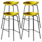 Industrial Style Bar Chair Bucket Seat Iron Legs for Restaurant Bar Yellow 4 Piece Set Bar Stool(30"H) Clearhalo 'Bar Furniture' 'Bar Stools' 'bar_stools' 'furn' 'furn_bar_stools' 'furniture_bar_stools' 'Kitchen & Dining Furniture' 'kitchen&dining_furn' 'kitchen' 'kitchen_furn' Furniture' 4575749