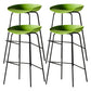 Industrial Style Bar Chair Bucket Seat Iron Legs for Restaurant Bar Pea Green 4 Piece Set Bar Stool(30"H) Clearhalo 'Bar Furniture' 'Bar Stools' 'bar_stools' 'furn' 'furn_bar_stools' 'furniture_bar_stools' 'Kitchen & Dining Furniture' 'kitchen&dining_furn' 'kitchen' 'kitchen_furn' Furniture' 4575750