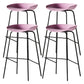 Industrial Style Bar Chair Bucket Seat Iron Legs for Restaurant Bar Pink 4 Piece Set Bar Stool(30"H) Clearhalo 'Bar Furniture' 'Bar Stools' 'bar_stools' 'furn' 'furn_bar_stools' 'furniture_bar_stools' 'Kitchen & Dining Furniture' 'kitchen&dining_furn' 'kitchen' 'kitchen_furn' Furniture' 4575751