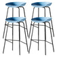 Industrial Style Bar Chair Bucket Seat Iron Legs for Restaurant Bar Lake Blue 4 Piece Set Bar Stool(30"H) Clearhalo 'Bar Furniture' 'Bar Stools' 'bar_stools' 'furn' 'furn_bar_stools' 'furniture_bar_stools' 'Kitchen & Dining Furniture' 'kitchen&dining_furn' 'kitchen' 'kitchen_furn' Furniture' 4575752