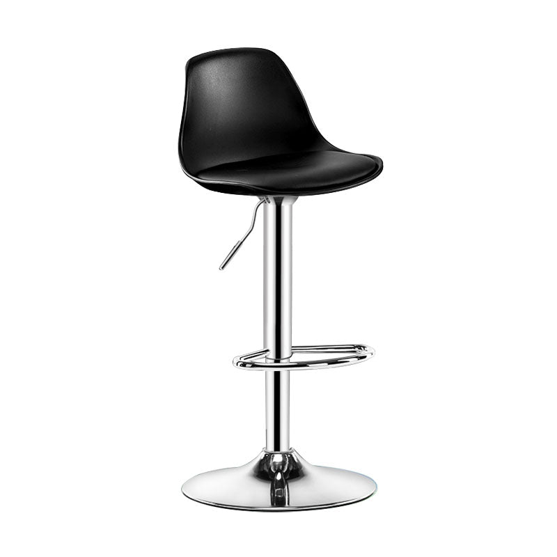 Industrial Style Bar-stool Metal Leg Bucket Seat for Counter Bar Black Silver 1 Piece Clearhalo 'Bar Furniture' 'Bar Stools' 'bar_stools' 'furn' 'furn_bar_stools' 'furniture_bar_stools' 'Kitchen & Dining Furniture' 'kitchen&dining_furn' 'kitchen' 'kitchen_furn' Furniture' 4575756