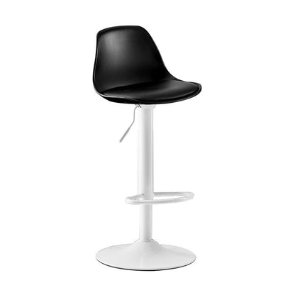 Industrial Style Bar-stool Metal Leg Bucket Seat for Counter Bar Black White 1 Piece Clearhalo 'Bar Furniture' 'Bar Stools' 'bar_stools' 'furn' 'furn_bar_stools' 'furniture_bar_stools' 'Kitchen & Dining Furniture' 'kitchen&dining_furn' 'kitchen' 'kitchen_furn' Furniture' 4575762