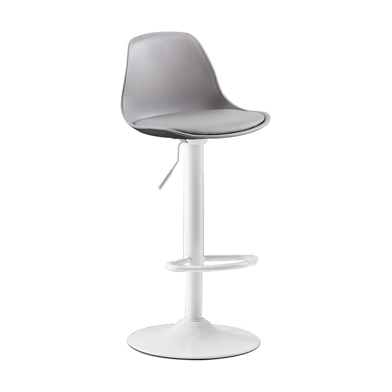 Industrial Style Bar-stool Metal Leg Bucket Seat for Counter Bar Grey White 1 Piece Clearhalo 'Bar Furniture' 'Bar Stools' 'bar_stools' 'furn' 'furn_bar_stools' 'furniture_bar_stools' 'Kitchen & Dining Furniture' 'kitchen&dining_furn' 'kitchen' 'kitchen_furn' Furniture' 4575765