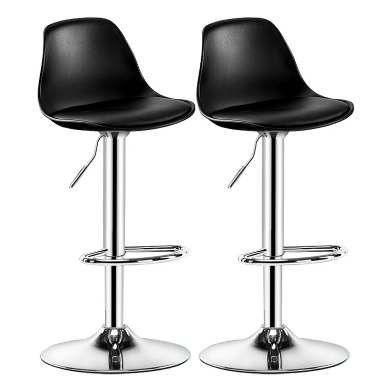 Industrial Style Bar-stool Metal Leg Bucket Seat for Counter Bar Black Silver 2 Piece Set Clearhalo 'Bar Furniture' 'Bar Stools' 'bar_stools' 'furn' 'furn_bar_stools' 'furniture_bar_stools' 'Kitchen & Dining Furniture' 'kitchen&dining_furn' 'kitchen' 'kitchen_furn' Furniture' 4575767