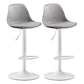 Industrial Style Bar-stool Metal Leg Bucket Seat for Counter Bar Grey White 2 Piece Set Clearhalo 'Bar Furniture' 'Bar Stools' 'bar_stools' 'furn' 'furn_bar_stools' 'furniture_bar_stools' 'Kitchen & Dining Furniture' 'kitchen&dining_furn' 'kitchen' 'kitchen_furn' Furniture' 4575778