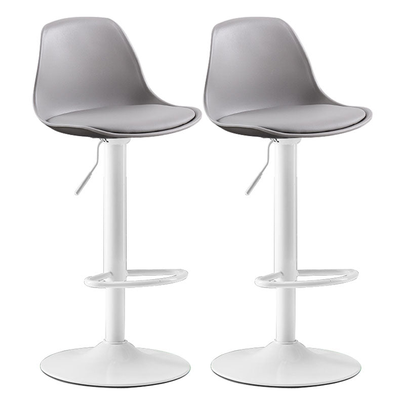 Industrial Style Bar-stool Metal Leg Bucket Seat for Counter Bar Grey White 2 Piece Set Clearhalo 'Bar Furniture' 'Bar Stools' 'bar_stools' 'furn' 'furn_bar_stools' 'furniture_bar_stools' 'Kitchen & Dining Furniture' 'kitchen&dining_furn' 'kitchen' 'kitchen_furn' Furniture' 4575778