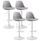 Industrial Style Bar-stool Metal Leg Bucket Seat for Counter Bar Grey White 4 Piece Set Clearhalo 'Bar Furniture' 'Bar Stools' 'bar_stools' 'furn' 'furn_bar_stools' 'furniture_bar_stools' 'Kitchen & Dining Furniture' 'kitchen&dining_furn' 'kitchen' 'kitchen_furn' Furniture' 4575784