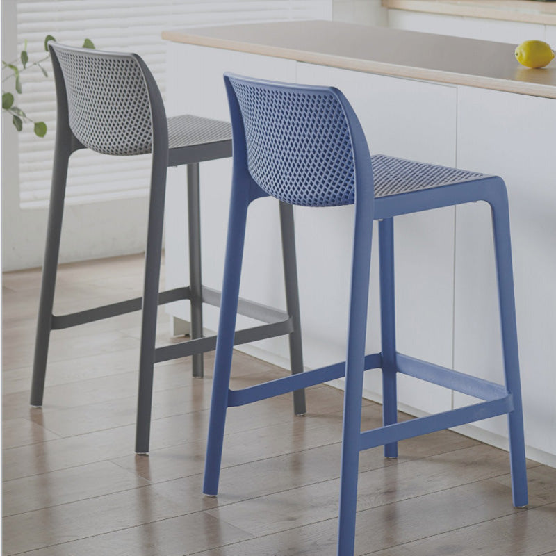 Modern Style Plastic Bar Stool with Footrest and Stackable Bistro Simple Bar Stool Clearhalo 'Bar Furniture' 'Bar Stools' 'bar_stools' 'furn' 'furn_bar_stools' 'furniture_bar_stools' 'Kitchen & Dining Furniture' 'kitchen&dining_furn' 'kitchen' 'kitchen_furn' Furniture' 4575786
