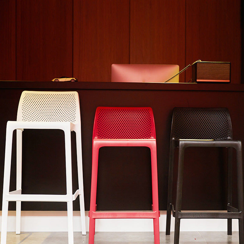 Modern Style Plastic Bar Stool with Footrest and Stackable Bistro Simple Bar Stool Clearhalo 'Bar Furniture' 'Bar Stools' 'bar_stools' 'furn' 'furn_bar_stools' 'furniture_bar_stools' 'Kitchen & Dining Furniture' 'kitchen&dining_furn' 'kitchen' 'kitchen_furn' Furniture' 4575791