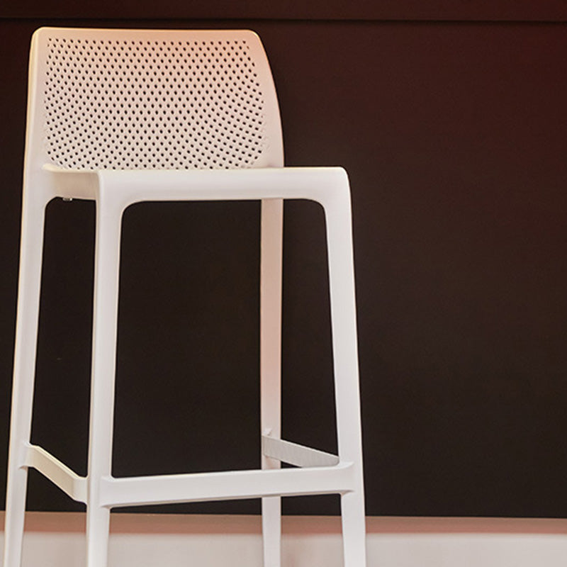 Modern Style Plastic Bar Stool with Footrest and Stackable Bistro Simple Bar Stool Clearhalo 'Bar Furniture' 'Bar Stools' 'bar_stools' 'furn' 'furn_bar_stools' 'furniture_bar_stools' 'Kitchen & Dining Furniture' 'kitchen&dining_furn' 'kitchen' 'kitchen_furn' Furniture' 4575793