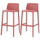 Modern Style Plastic Bar Stool with Footrest and Stackable Bistro Simple Bar Stool Red 2 Piece Set Clearhalo 'Bar Furniture' 'Bar Stools' 'bar_stools' 'furn' 'furn_bar_stools' 'furniture_bar_stools' 'Kitchen & Dining Furniture' 'kitchen&dining_furn' 'kitchen' 'kitchen_furn' Furniture' 4575797